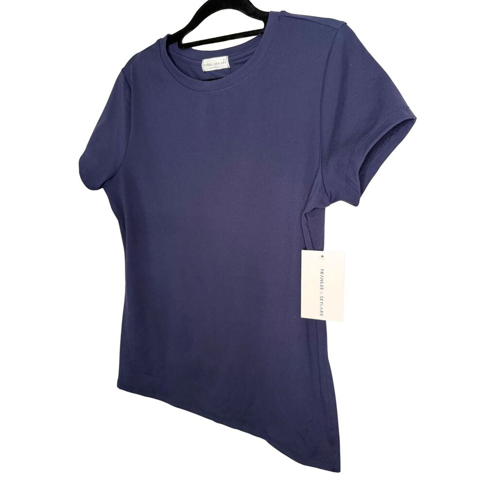 Frankee & Skylarr Navy Blue Short Sleeve Tee Women's Size XL - Picture 3 of 3